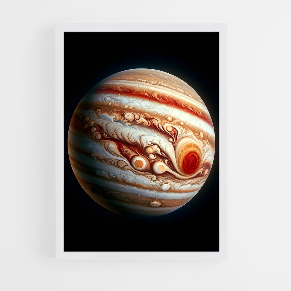 Poster La Tempête de Jupiter – affiche Système solaire (vue 3)
